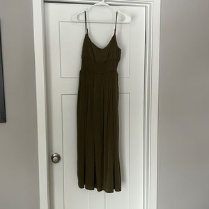 Moodie Olive Green Dress with Pockets